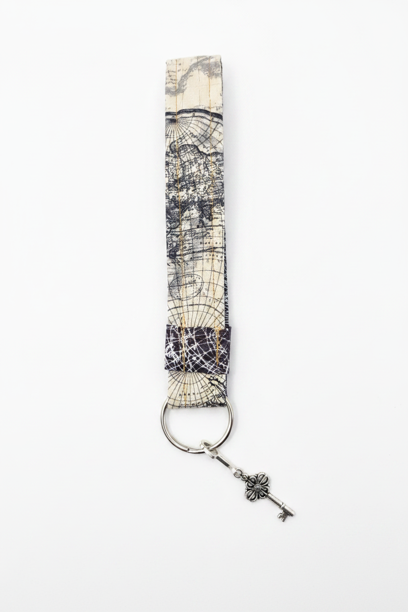 Celestial Map/Charting Stars — Handmade Fabric Key Fob