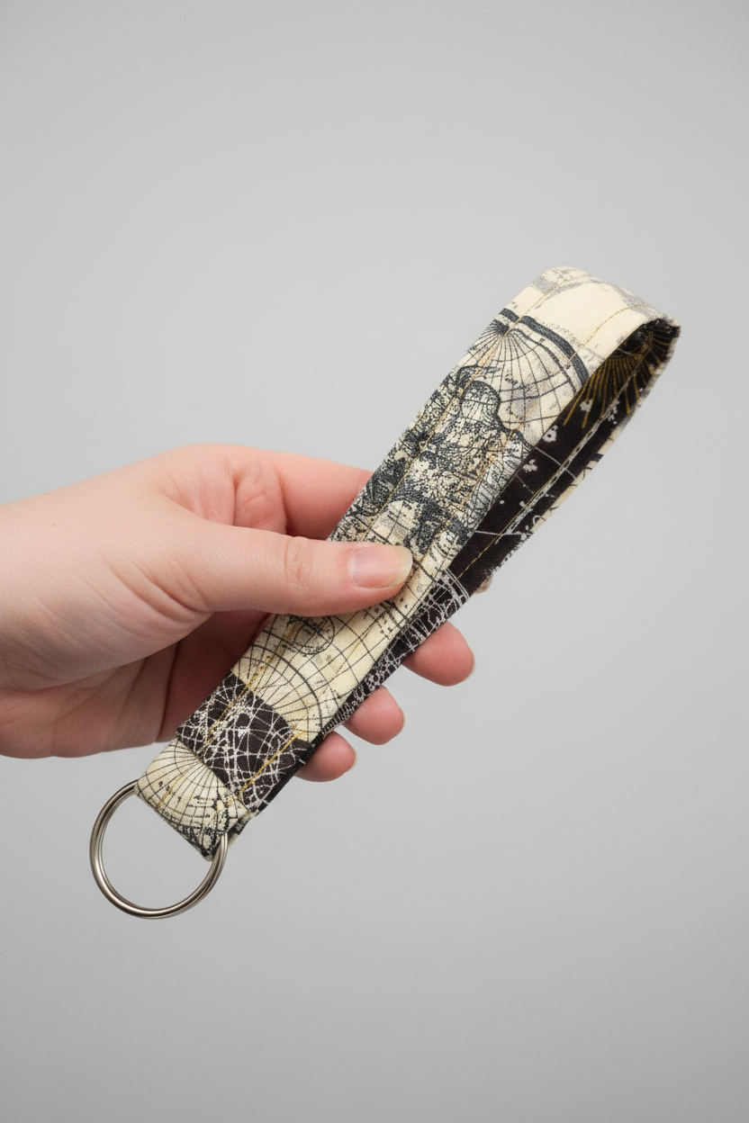 Celestial Map/Charting Stars — Handmade Fabric Key Fob
