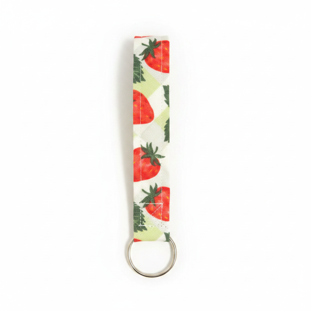 Strawberry Print Wristlet